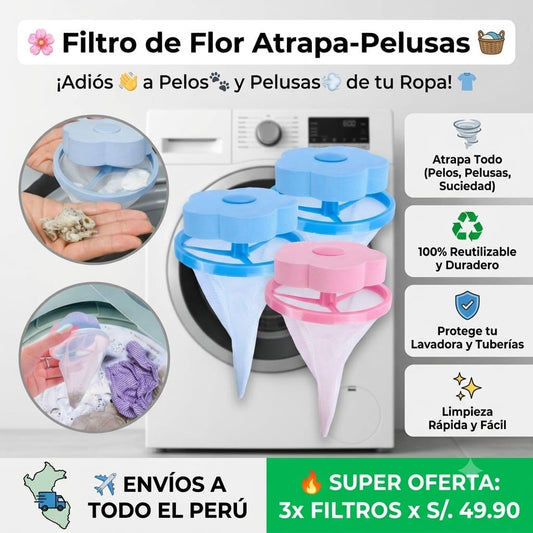 3x Filtro para Lavadora 🧺:  Adiós a los pelos y pelusas de tu ropa 👕