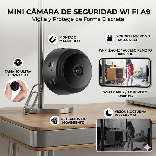 Mini Cámara A9 - Video HD + Audio integrado. 🎥👂