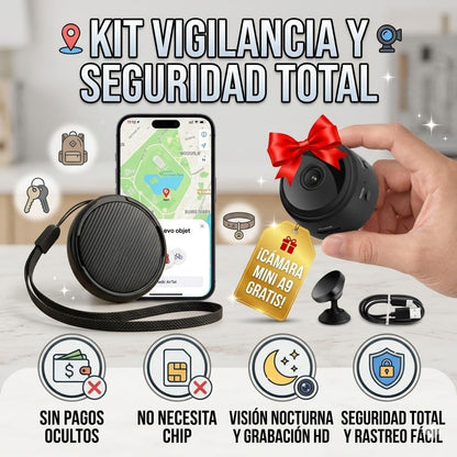 Kit Seguridad Total: Localizador Inteligente + Cámara Espia A9 (GRATIS)