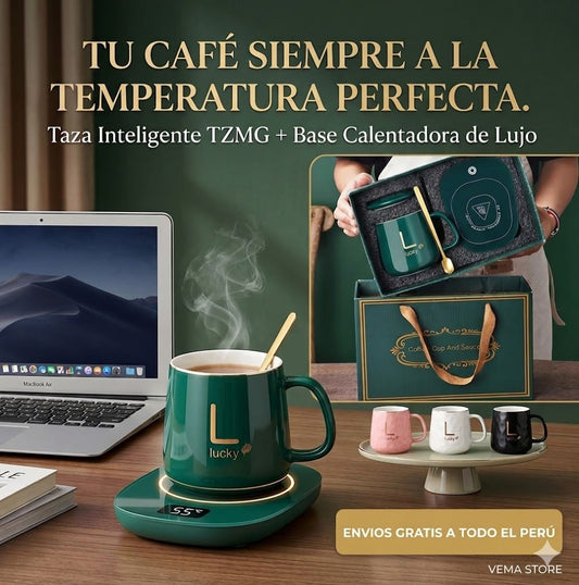 TAZA CERAMICA MUG - BASE ELECTRICA: DILE ADIÓS A LAS BEBIDAS FRIAS