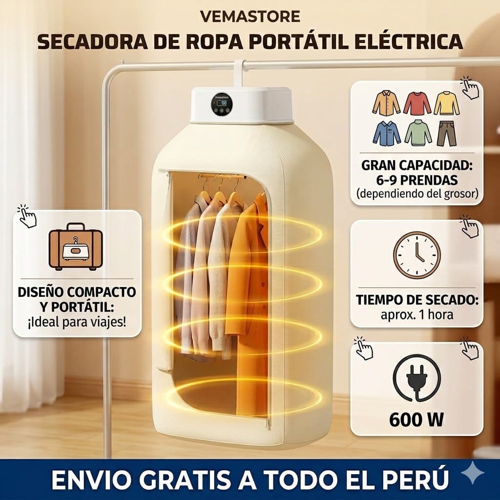 MAQUINA SECADORA DE ROPA PORTATIL