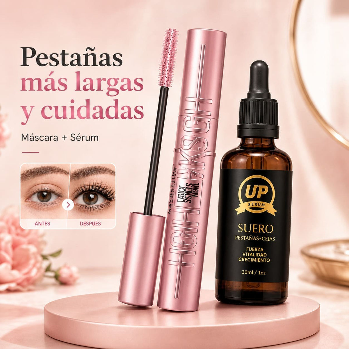 ✨ Combo Mirada de Impacto: Máscara Sky High + Serum Fortalecidor 👁️💖
