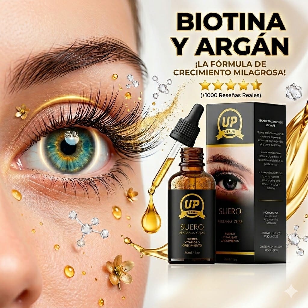 Suero UP® 3 en 1: Alargamiento de Pestañas, Cejas y Barba - 30ml