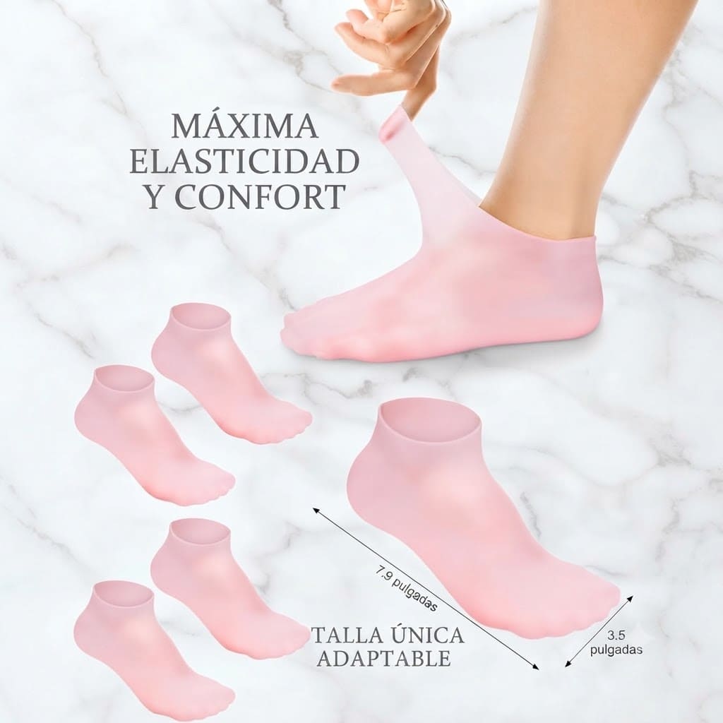 3x Medias de Silicona SPA🦶: Elimina piel seca y grietas.