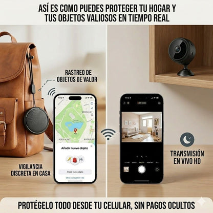Kit Seguridad Total: Localizador Inteligente + Cámara Espia A9 (GRATIS)