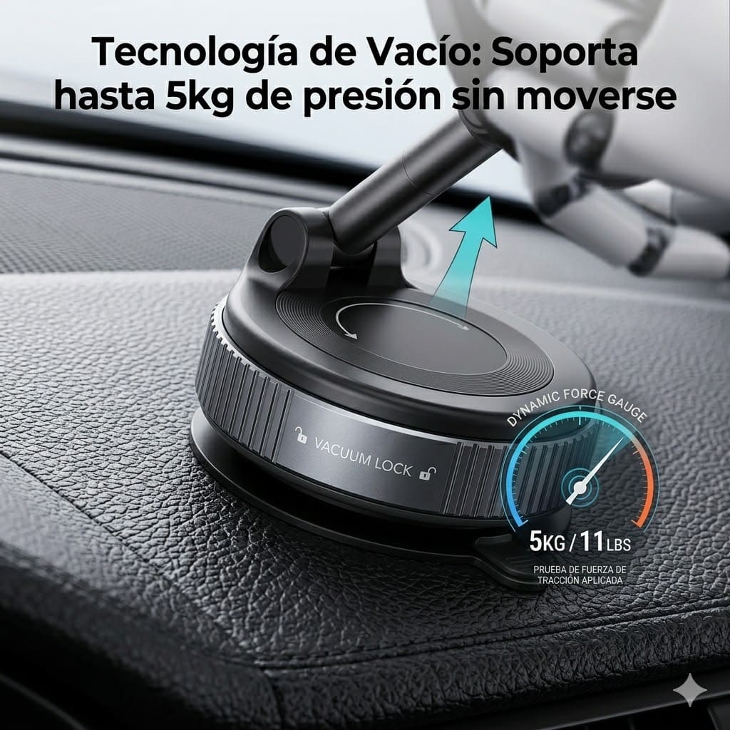 Soporte Magnético 360° de Celular para Auto - Escritorio - Vidrio