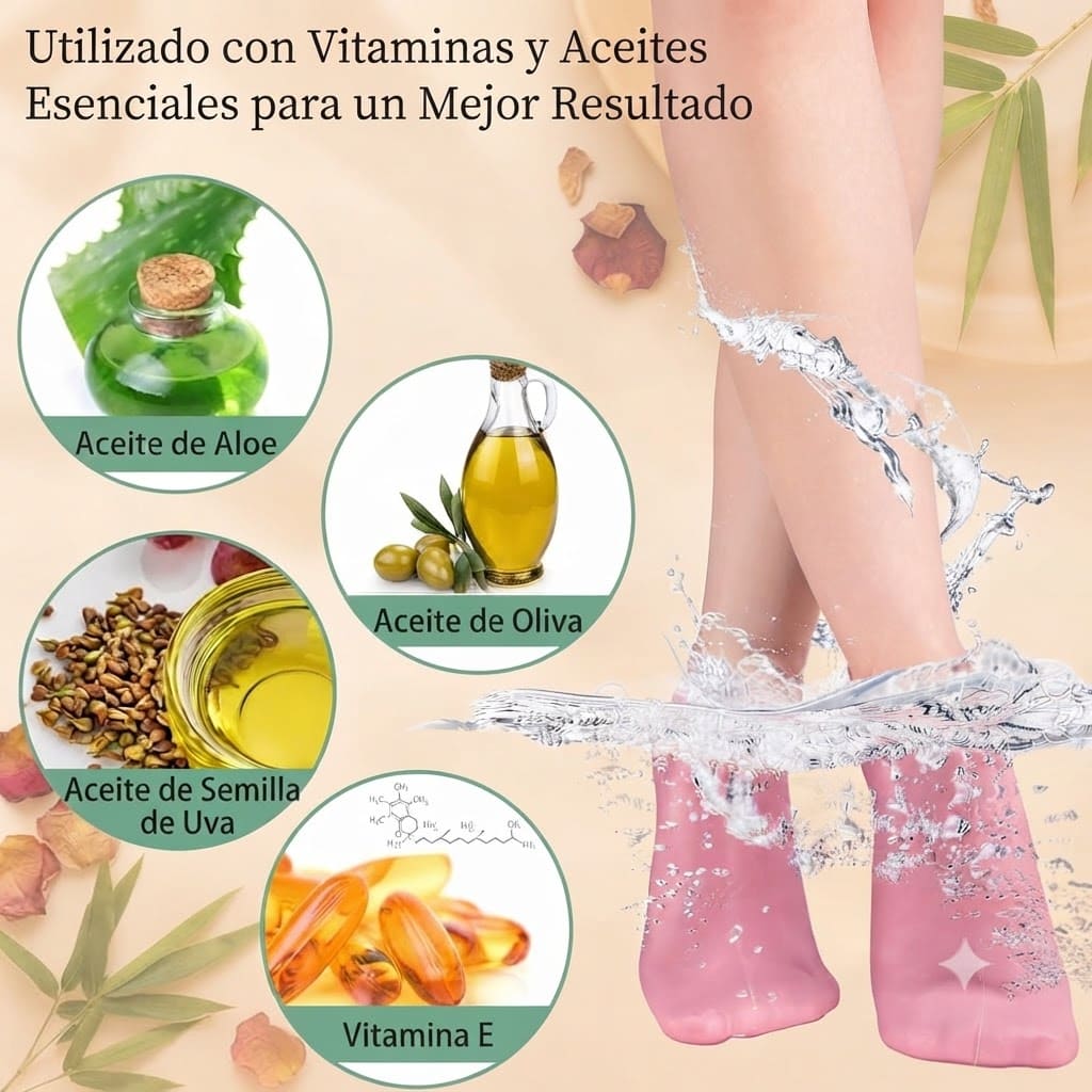 3x Medias de Silicona SPA🦶: Elimina piel seca y grietas.