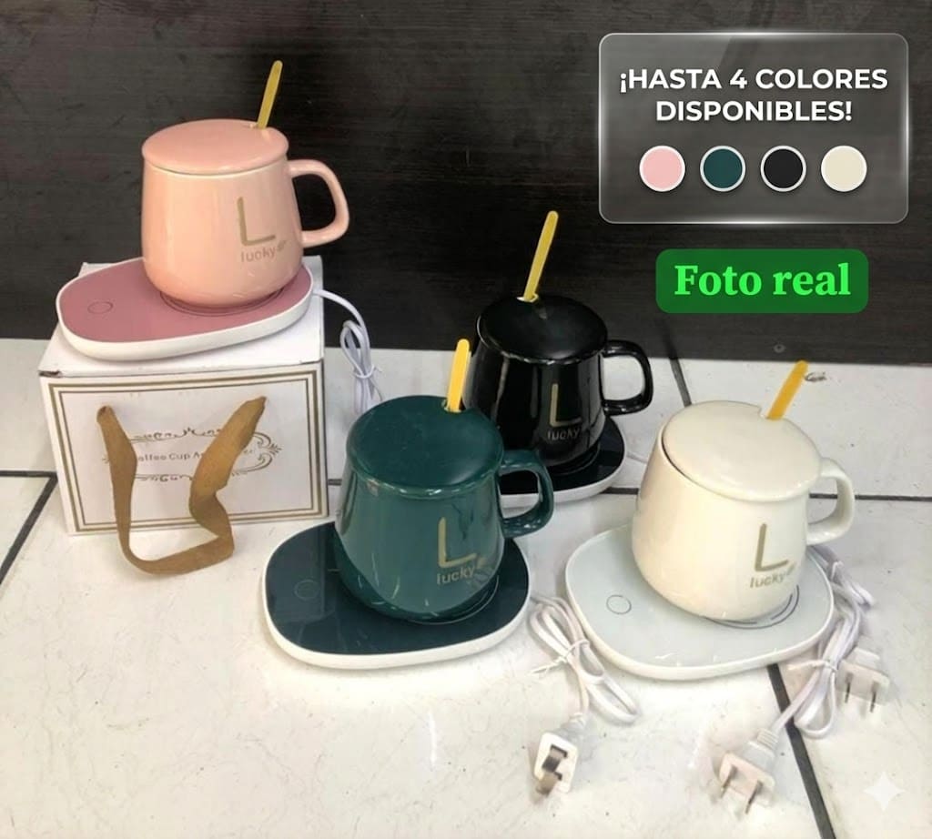 TAZA CERAMICA MUG - BASE ELECTRICA: DILE ADIÓS A LAS BEBIDAS FRIAS