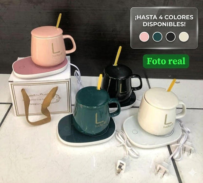 TAZA CERAMICA MUG - BASE ELECTRICA: DILE ADIÓS A LAS BEBIDAS FRIAS