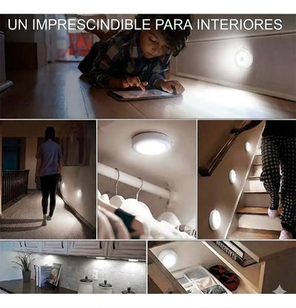 PACK DE 4 FOCO LÁMPARA LED CON SENSOR DE MOVIMIENTO
