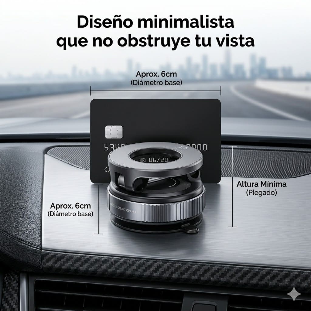 Soporte Magnético 360° de Celular para Auto - Escritorio - Vidrio