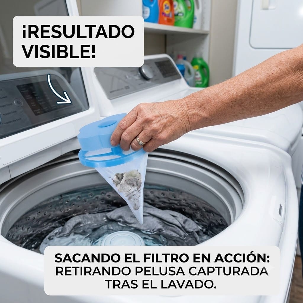 3x Filtro para Lavadora 🧺:  Adiós a los pelos y pelusas de tu ropa 👕