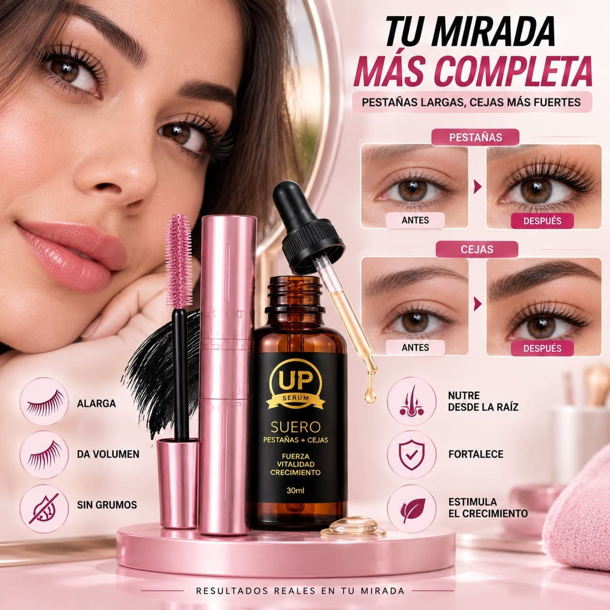✨ Combo Mirada de Impacto: Máscara Sky High + Serum Fortalecidor 👁️💖