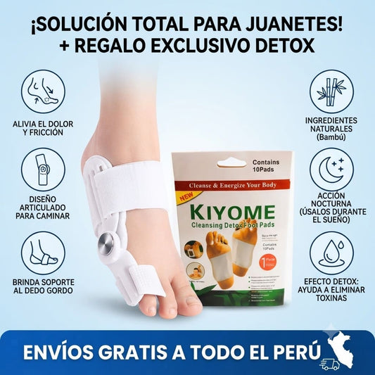 Corrector Ortopedico de Juanetes + Parches Kiyome🎁