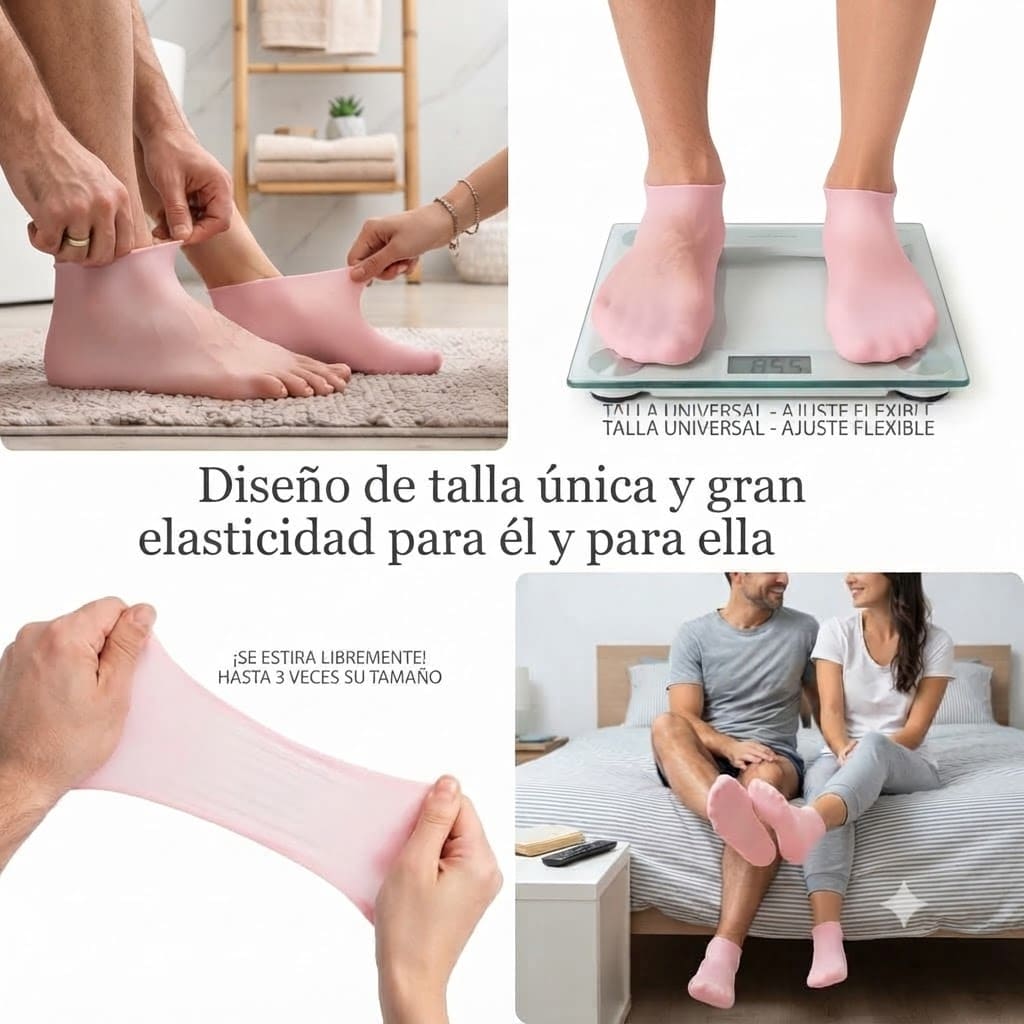 3x Medias de Silicona SPA🦶: Elimina piel seca y grietas.