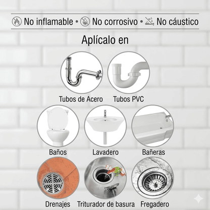 Desatador Tuberias en Polvo - Super Cleanner 2 x 1