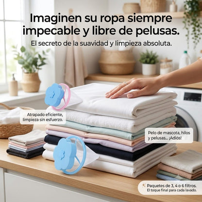 3x Filtro para Lavadora 🧺:  Adiós a los pelos y pelusas de tu ropa 👕