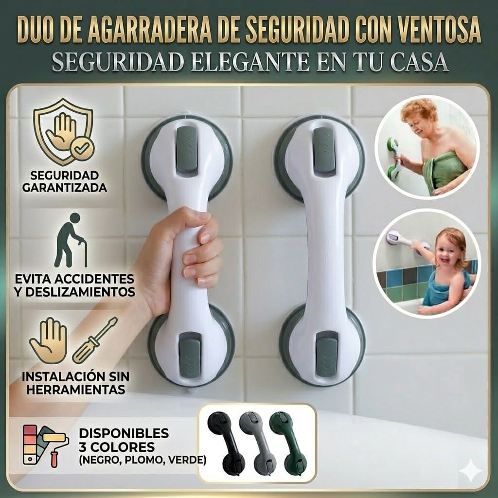DUO DE AGARRADERAS DE APOYO CON VENTOSA