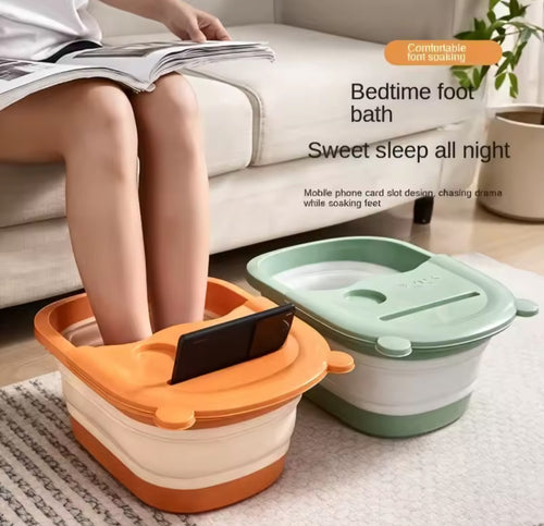 COMBO SPA EN CASA: BALDE MASAJEADOR PLEGABLE + MEDIAS DE GEL HIDRATANTES