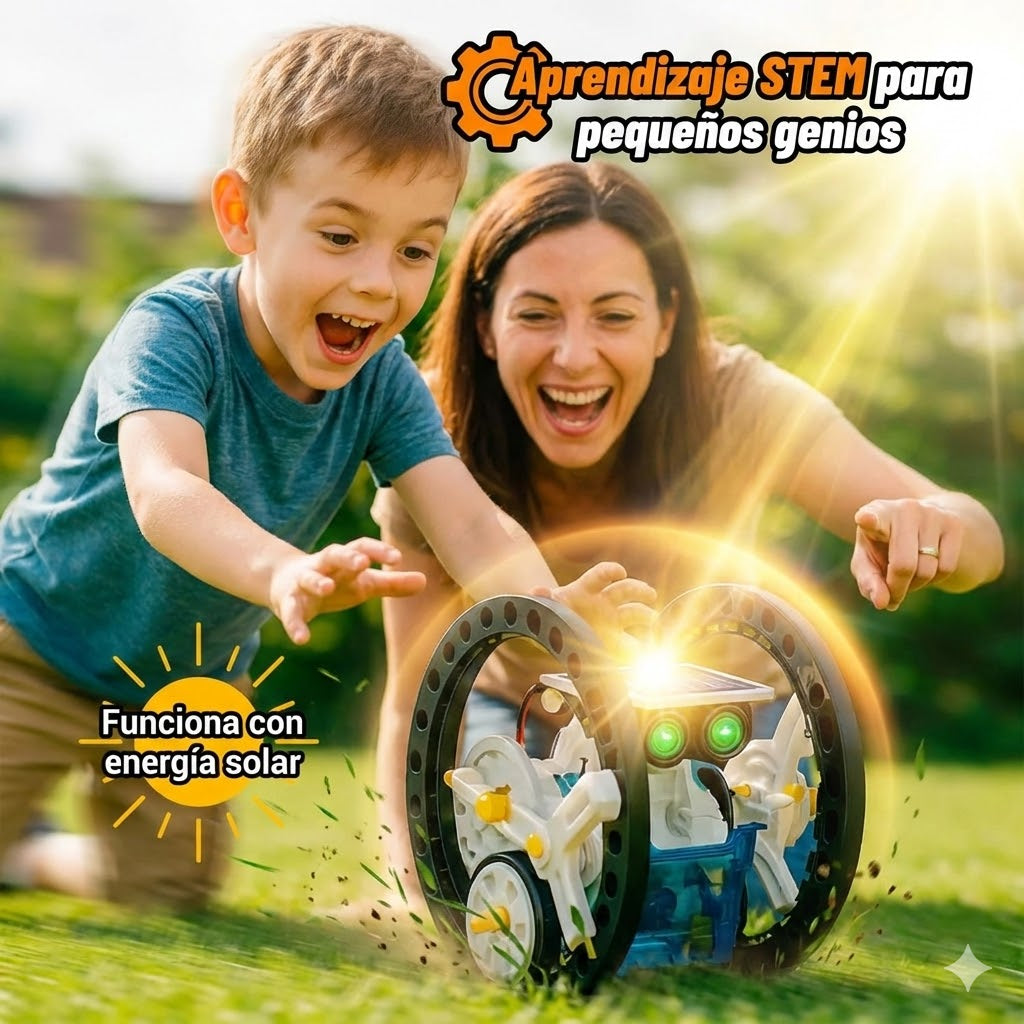 Kit Robot Solar 12 en 1: ¡Diversión Infinita sin Pilas! ☀️