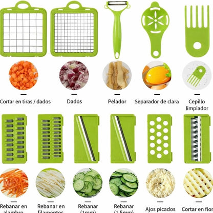 Set Picador de Alimentos Multifuncional 14 en 1