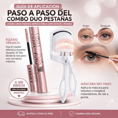 Combo Pestañas Perfectas: Máscara Sky High + Rizador Eléctrico 🎁