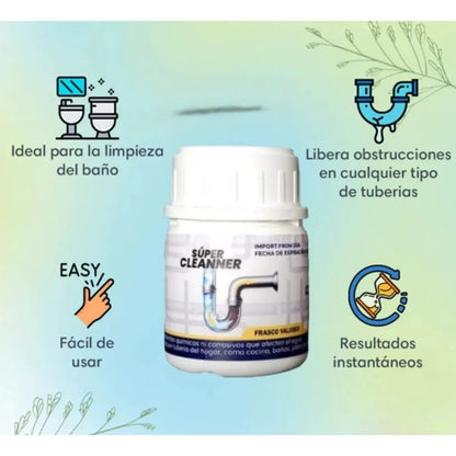 Desatador Tuberias en Polvo - Super Cleanner 2 x 1