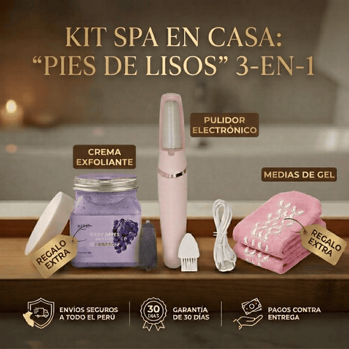 kit SPA en casa 3 en 1: Removedor - Exfoliador - Hidrantante de callos 🌟