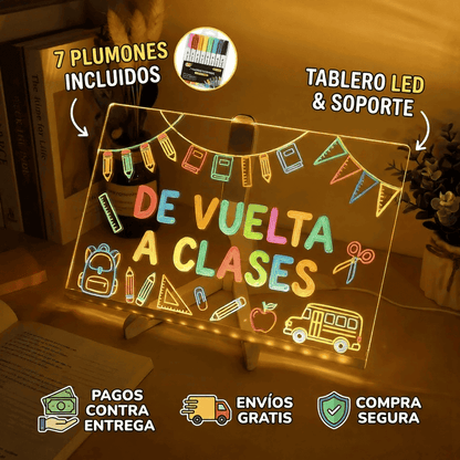 El Tablero LED Mágico 💦 + Plumones magicos ✒️: El regreso a clases perfecto 👌.