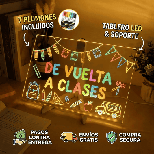 El Tablero LED Mágico 💦 + Plumones magicos ✒️: El regreso a clases perfecto 👌.