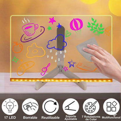 El Tablero LED Mágico 💦 + Plumones magicos ✒️: El regreso a clases perfecto 👌.